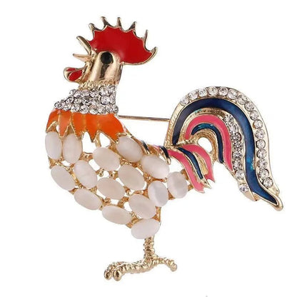 Rooster brooch - Jewelry Universe
