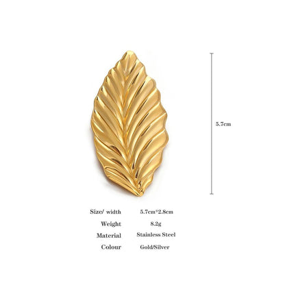 Silver leaf brooch - Jewelry Universe