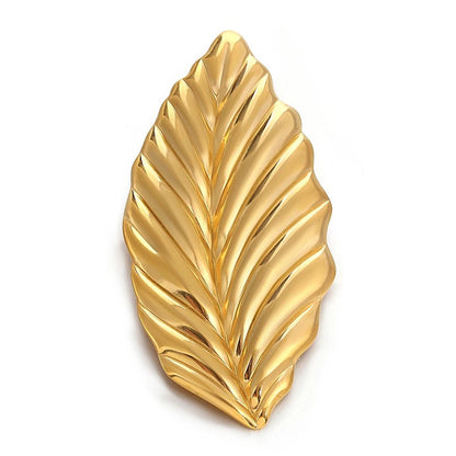 Silver leaf brooch - Jewelry Universe