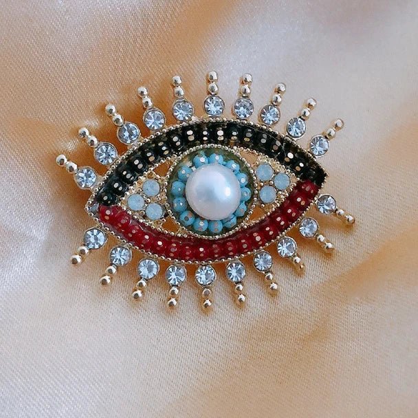 Vintage blue rhinestone brooch - Jewelry Universe