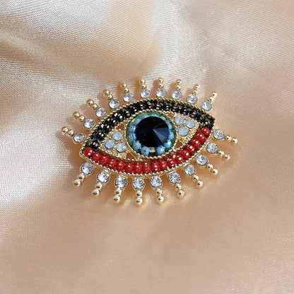 Vintage blue rhinestone brooch - Jewelry Universe