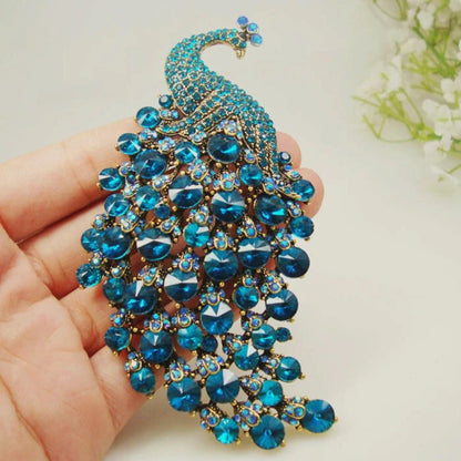 Vintage peacock brooch - Jewelry Universe