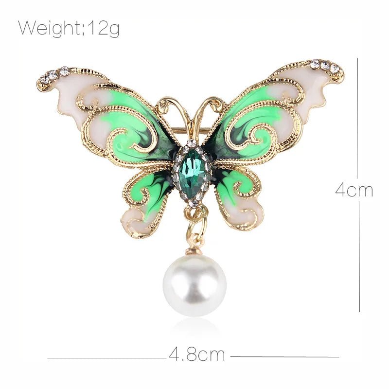 Vintage rhinestone butterfly brooch - Jewelry Universe